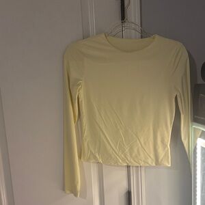 Elegant Women's Yellow Long Sleeve Top